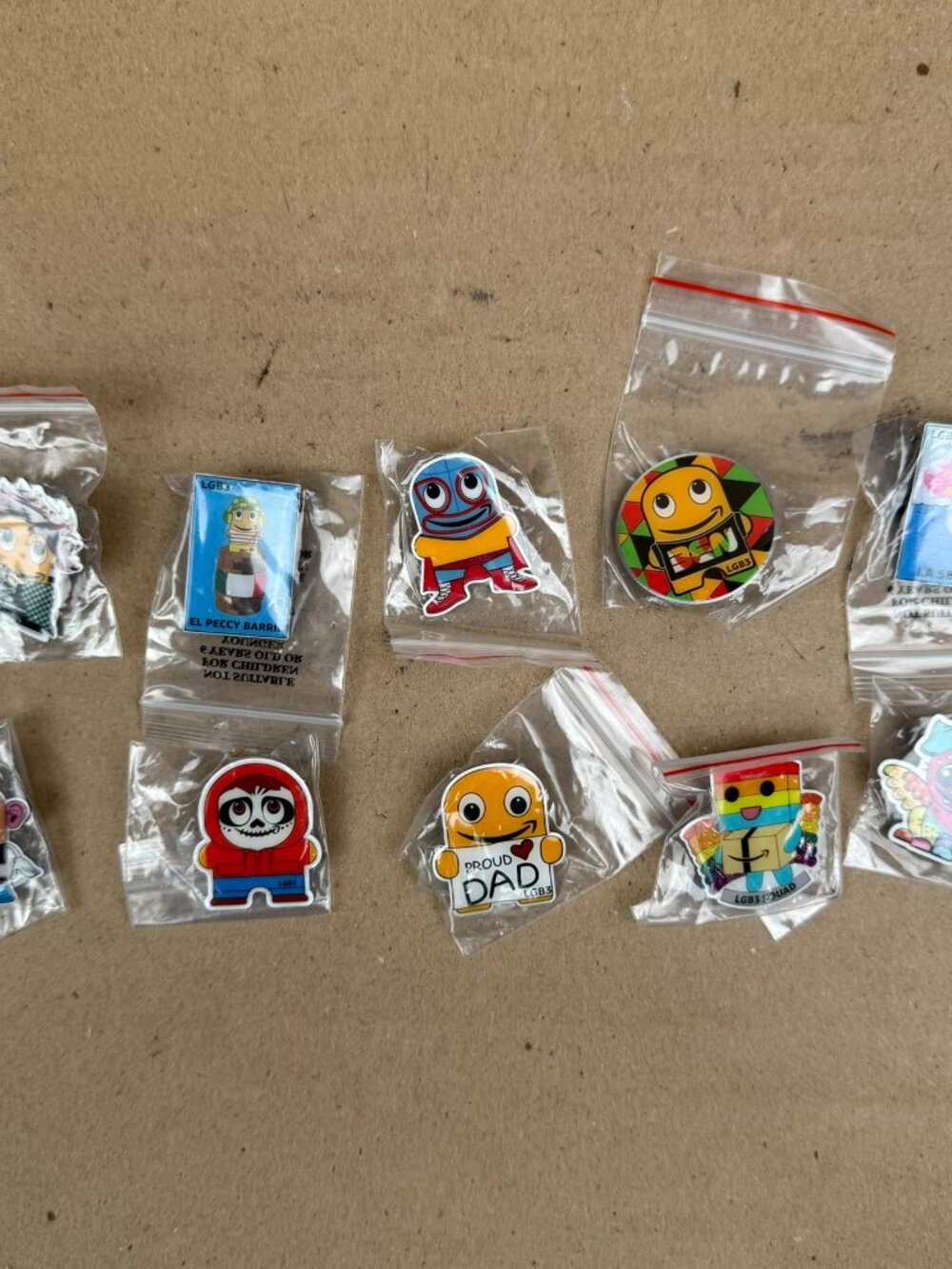 Lot of 10 LGB3 Amazon Employee Appreciation Enamel Lapel Pins Assorted Character